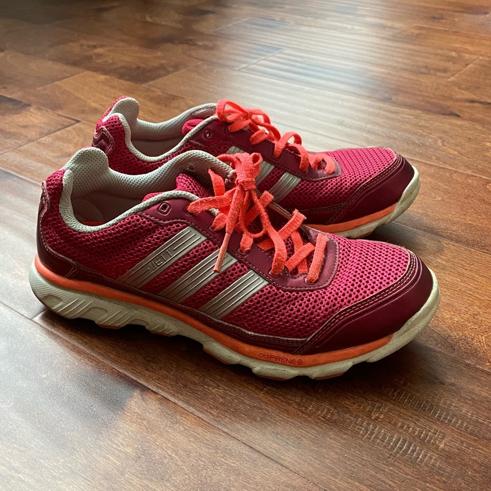 Adidas Neon Pink Running Shoes size 8